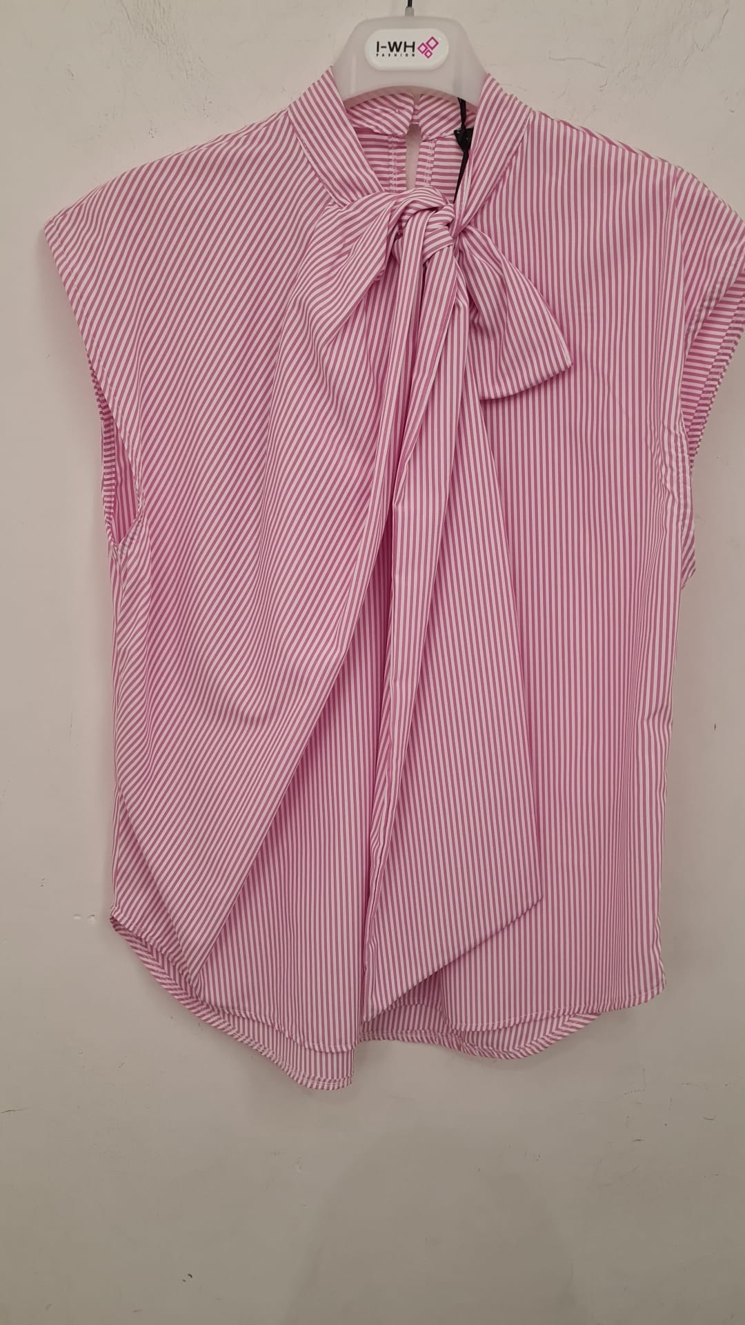 Camicia a Righe con Fiocco