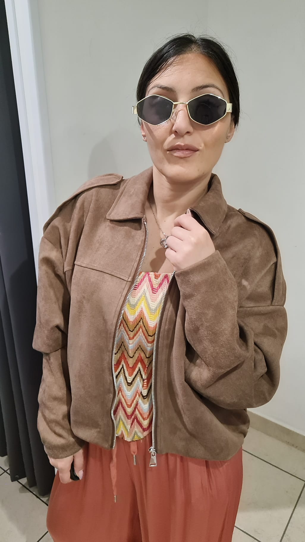 Giubbino in Camoscio Oversize