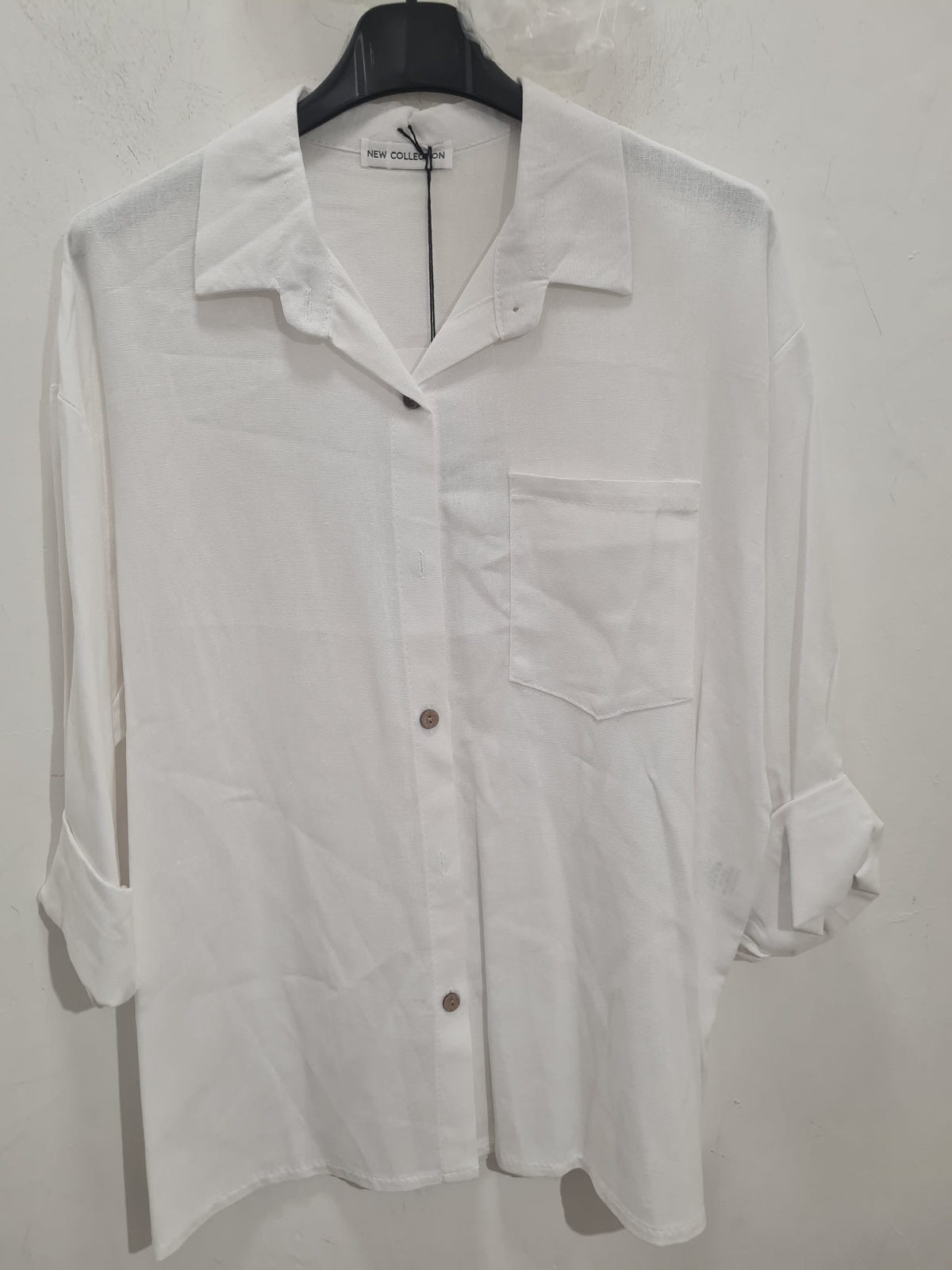 Camicia Oversize in Misto Lino