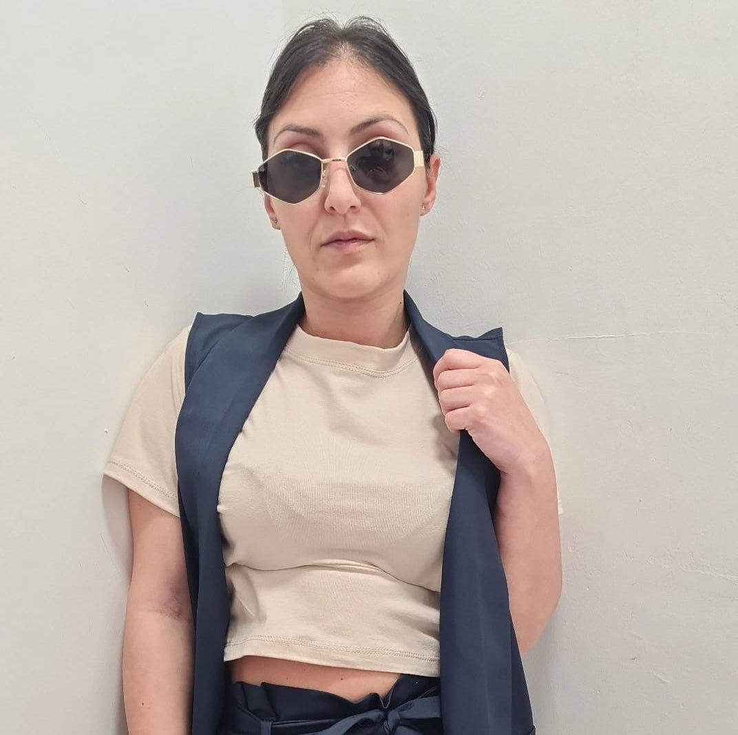 Crop T-Shirt in Cotone – Taglia Unica