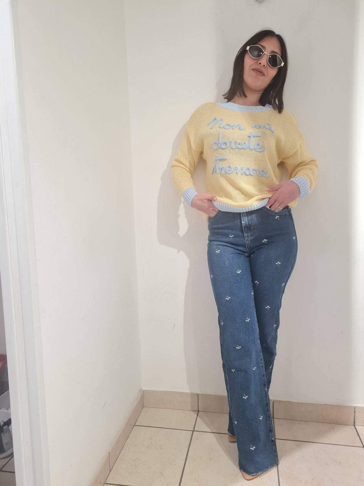Jeans Fiorellino – Vita Alta